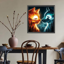 Load image into Gallery viewer, Wolf And Cat 40*40CM(Canvas) Full Round Drill Diamond Painting
