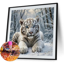Load image into Gallery viewer, White Tiger 40*40CM(Canvas) Full Round Drill Diamond Painting
