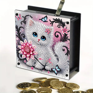 Wooden Beautiful Pattern Diamond Painting Change Holder Case Ornament for Adults