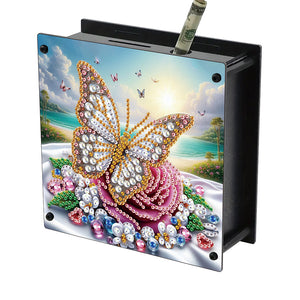 Wooden Beautiful Pattern Diamond Painting Change Holder Case Ornament for Adults