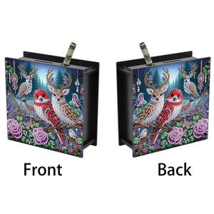 Wooden Beautiful Pattern Diamond Painting Change Holder Case Ornament for Adults