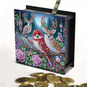 Wooden Beautiful Pattern Diamond Painting Change Holder Case Ornament for Adults