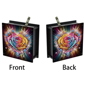 Wooden Beautiful Pattern Diamond Painting Change Holder Case Ornament for Adults
