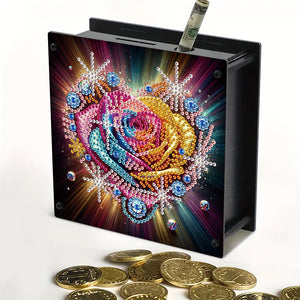 Wooden Beautiful Pattern Diamond Painting Change Holder Case Ornament for Adults