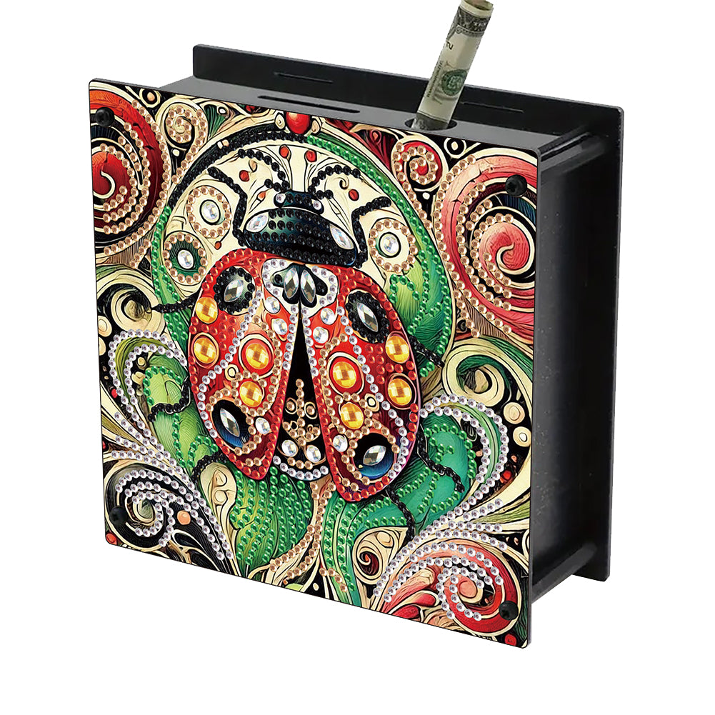 Wooden Beautiful Pattern Diamond Painting Change Holder Case Ornament for Adults