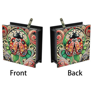 Wooden Beautiful Pattern Diamond Painting Change Holder Case Ornament for Adults
