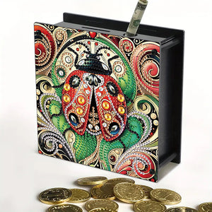 Wooden Beautiful Pattern Diamond Painting Change Holder Case Ornament for Adults