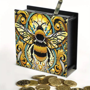Wooden Beautiful Pattern Diamond Painting Change Holder Case Ornament for Adults