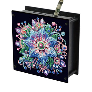 Wooden Beautiful Pattern Diamond Painting Change Holder Case Ornament for Adults