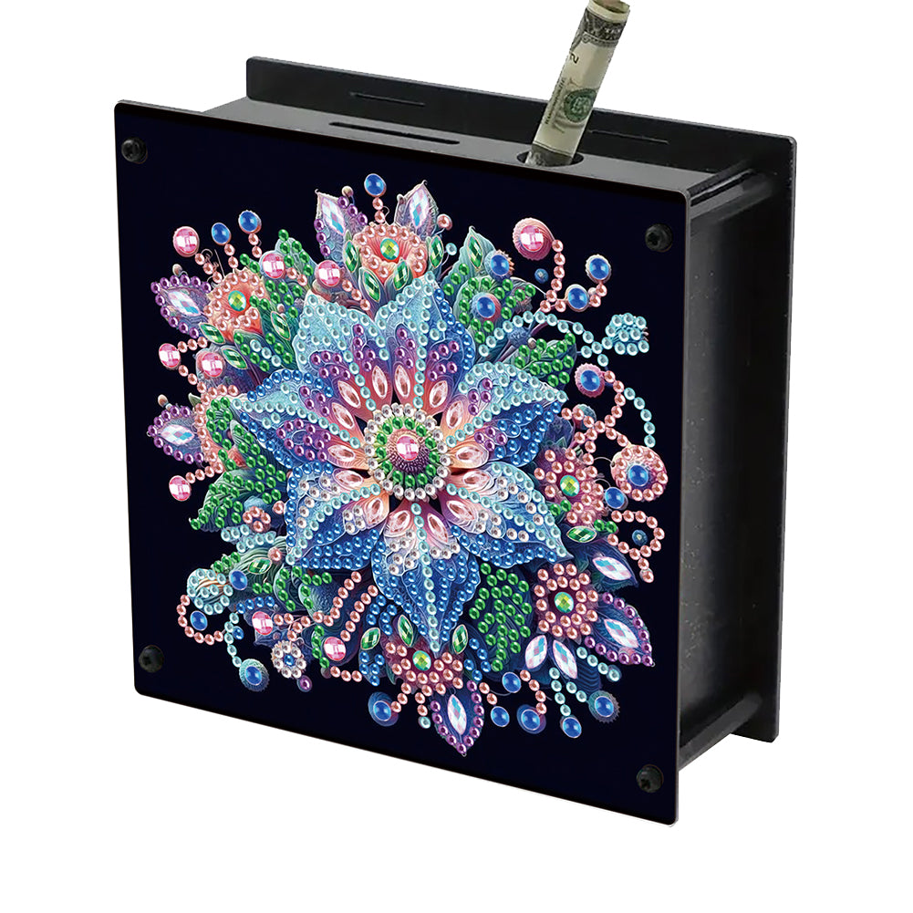 Wooden Beautiful Pattern Diamond Painting Change Holder Case Ornament for Adults