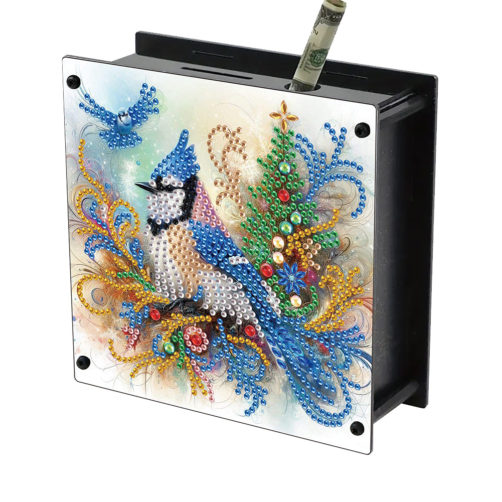 Wooden Beautiful Pattern Diamond Painting Change Holder Case Ornament for Adults