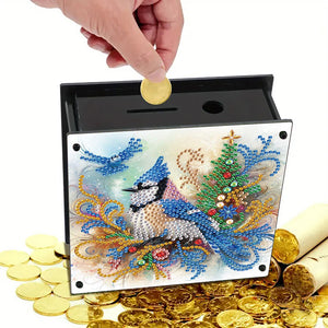 Wooden Beautiful Pattern Diamond Painting Change Holder Case Ornament for Adults