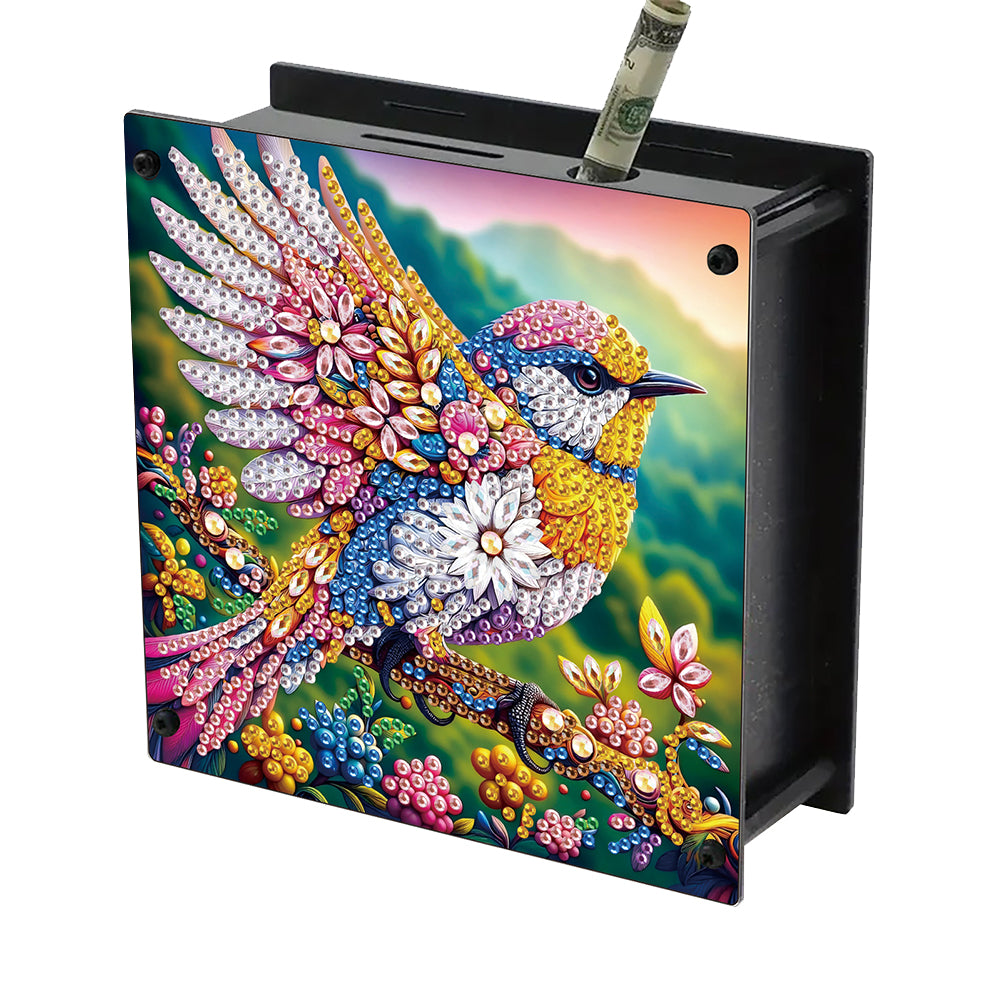 Wooden Beautiful Pattern Diamond Painting Change Holder Case Ornament for Adults