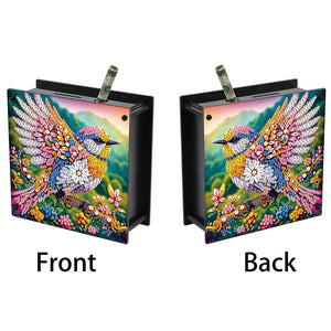 Wooden Beautiful Pattern Diamond Painting Change Holder Case Ornament for Adults