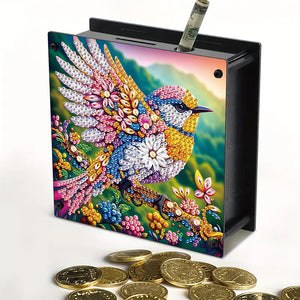 Wooden Beautiful Pattern Diamond Painting Change Holder Case Ornament for Adults