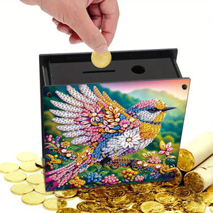 Wooden Beautiful Pattern Diamond Painting Change Holder Case Ornament for Adults