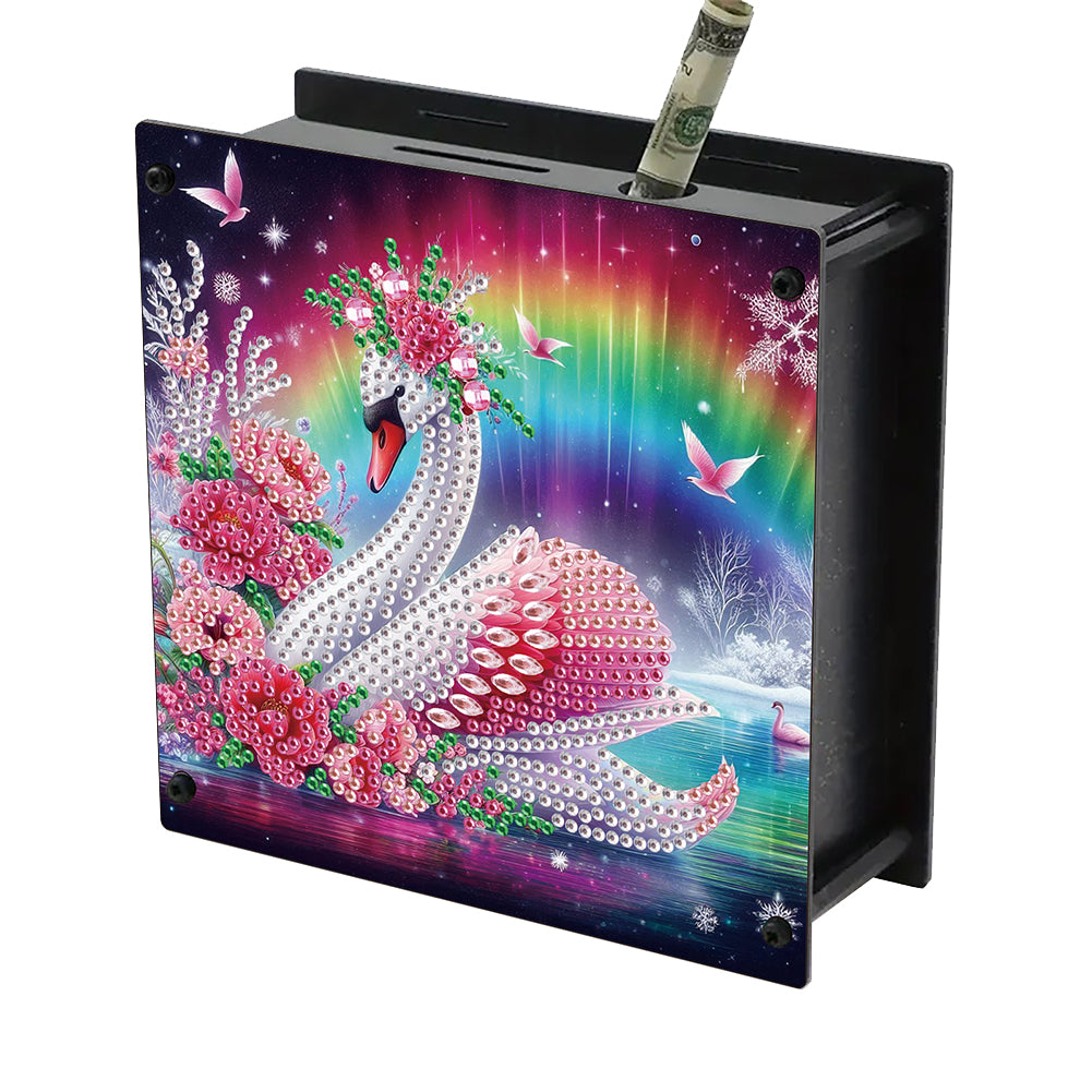 Wooden Beautiful Pattern Diamond Painting Change Holder Case Ornament for Adults