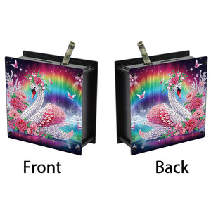 Wooden Beautiful Pattern Diamond Painting Change Holder Case Ornament for Adults