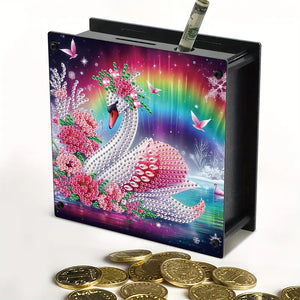 Wooden Beautiful Pattern Diamond Painting Change Holder Case Ornament for Adults