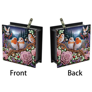 Wooden Beautiful Pattern Diamond Painting Change Holder Case Ornament for Adults