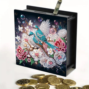 Wooden Beautiful Pattern Diamond Painting Change Holder Case Ornament for Adults