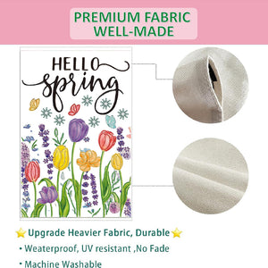 Spring Tulip 5D DIY Diamond Outdoor Flags Double Sided Diamond Art Vertical Flag
