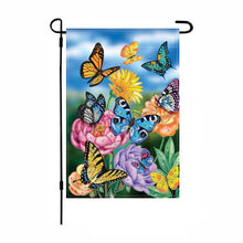 Load image into Gallery viewer, Spring Tulip 5D DIY Diamond Outdoor Flags Double Sided Diamond Art Vertical Flag
