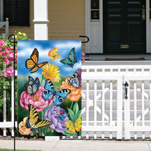 Load image into Gallery viewer, Spring Tulip 5D DIY Diamond Outdoor Flags Double Sided Diamond Art Vertical Flag
