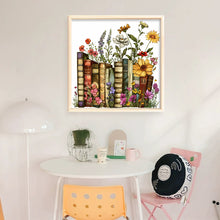 Load image into Gallery viewer, Books and flowers-50*50CM  18CT Stamped Cross Stitch
