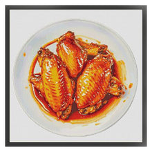 Load image into Gallery viewer, Food series - Cola chicken wings-50*50CM  14CT Stamped Cross Stitch (Fairy Brand)
