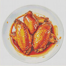 Load image into Gallery viewer, Food series - Cola chicken wings-50*50CM  14CT Stamped Cross Stitch (Fairy Brand)
