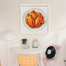 Load image into Gallery viewer, Food series - Cola chicken wings-50*50CM  14CT Stamped Cross Stitch (Fairy Brand)
