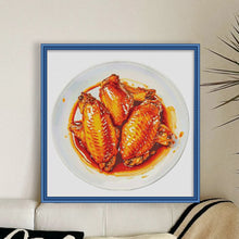 Load image into Gallery viewer, Food series - Cola chicken wings-50*50CM  14CT Stamped Cross Stitch (Fairy Brand)
