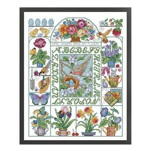 Spring garden-41*51CM  14CT Stamped Cross Stitch (Fairy Brand)