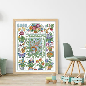 Spring garden-41*51CM  14CT Stamped Cross Stitch (Fairy Brand)