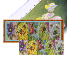 Load image into Gallery viewer, Bee and flower-65*21CM  14CT Stamped Cross Stitch (Xiaobai Brand)
