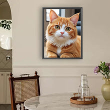 Load image into Gallery viewer, Orange Cat 30*40CM(Canvas) Full Round Drill Diamond Painting
