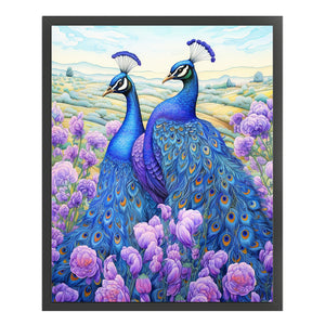 Peacock-45*55CM  16CT Stamped Cross Stitch