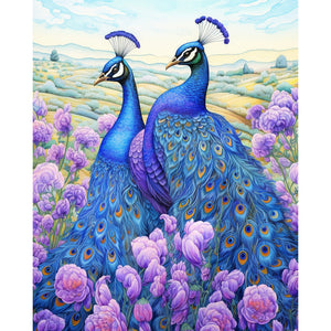 Peacock-45*55CM  16CT Stamped Cross Stitch
