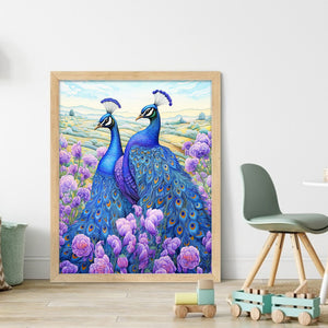 Peacock-45*55CM  16CT Stamped Cross Stitch