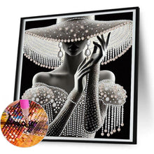 Load image into Gallery viewer, Elegant Lady-Woman 30*30CM(Canvas) Partial Special Shaped Drill Diamond Painting
