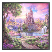 Load image into Gallery viewer, Purple scenery-90*89CM  14CT Stamped Cross Stitch (Xiaobai Brand)
