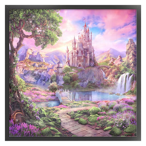 Purple scenery-90*89CM  14CT Stamped Cross Stitch (Xiaobai Brand)