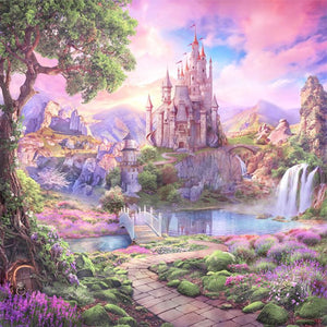 Purple scenery-90*89CM  14CT Stamped Cross Stitch (Xiaobai Brand)