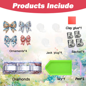4pc Flower Animal DIY Diamond Painting Car Air Vent Clip Air Freshener for Adult