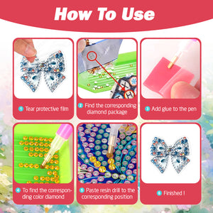 4pc Flower Animal DIY Diamond Painting Car Air Vent Clip Air Freshener for Adult