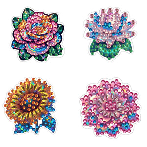 4pc Flower Animal DIY Diamond Painting Car Air Vent Clip Air Freshener for Adult
