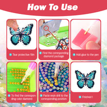 Load image into Gallery viewer, 4pc Flower Animal DIY Diamond Painting Car Air Vent Clip Air Freshener for Adult
