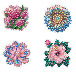 4pc Flower Animal DIY Diamond Painting Car Air Vent Clip Air Freshener for Adult