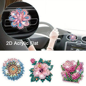 4pc Flower Animal DIY Diamond Painting Car Air Vent Clip Air Freshener for Adult